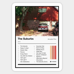 The Suburbs Tracklist 2 Sticker